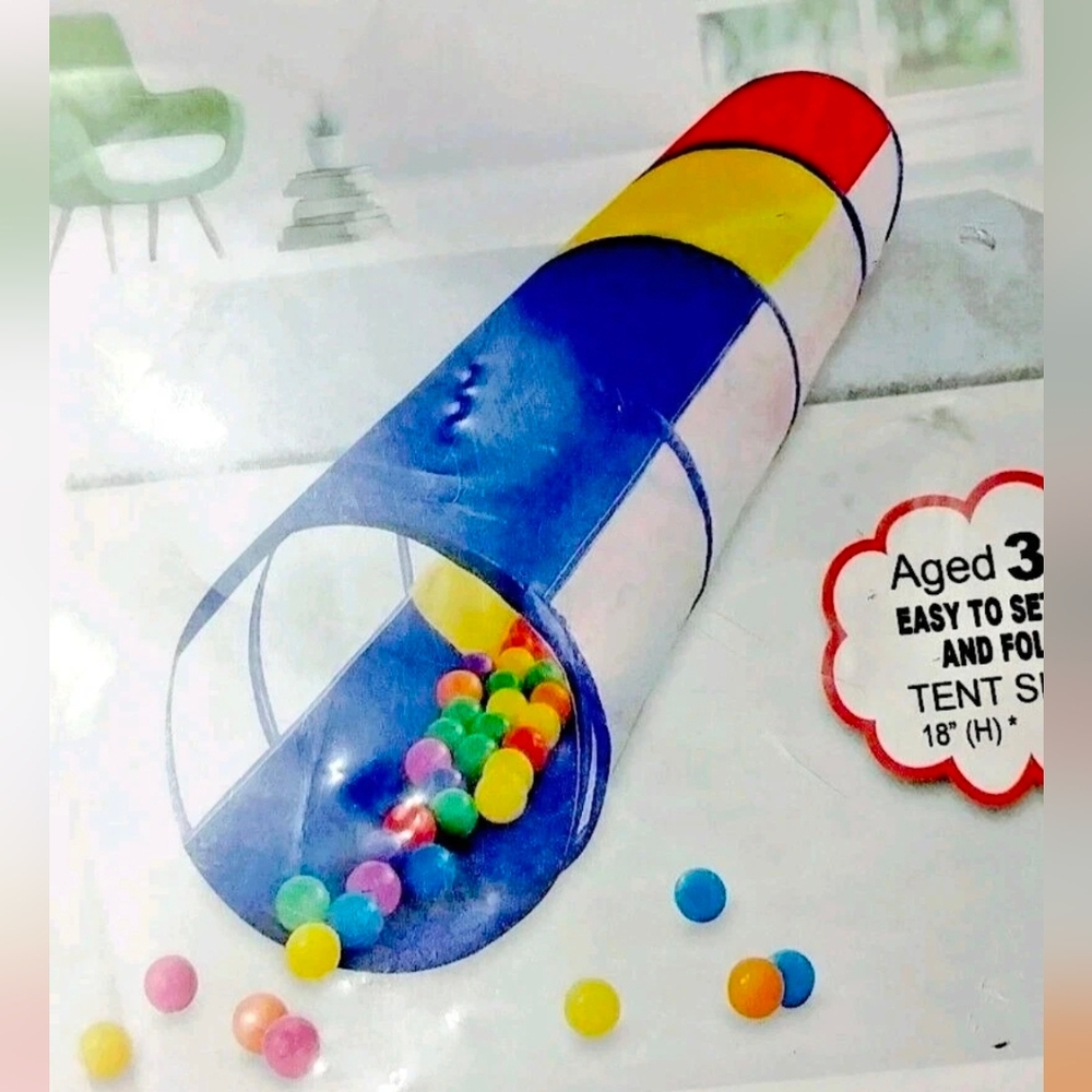 NEW Pop-Up Play Tunnel Tent for Pets,Toddlers, Babies, Unopened 18x70 IN/OUTDOOR - Picture 3 of 6